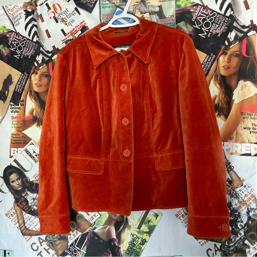 Orange Velvet Jacket